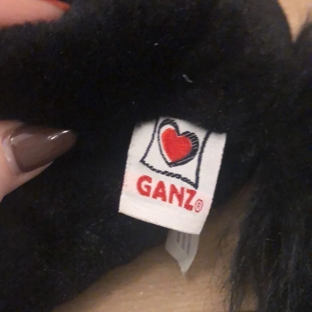 Ganz Black Stallion Horse Plush Webkinz No Code Pony Stuffed Animal